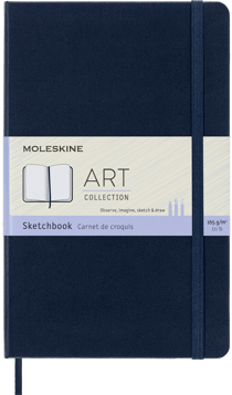 Carnet de croquis Moleskine - Bleu saphir – Grand format - Pages unies