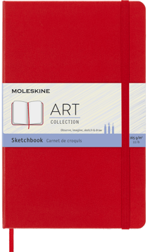 Carnet de croquis Moleskine - Rouge écarlate – Grand format - Pages unies