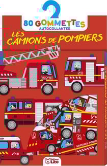 80 gommettes autocollantes : les camions de pompiers