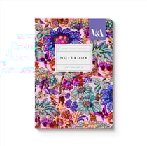 Carnet premium Ohh Deer - A6 10,5 x 14,8 cm – Neon Coral Jungle - Pages lignées