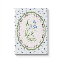 Carnet premium Ohh Deer - A5 14,8 x 21 cm – Blue & Cream Roots Vignette - Pages lignées
