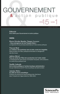 Revue gouvernement et action publique n.15 : Varia