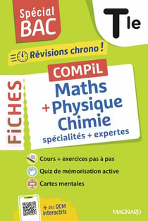 Spécial bac : Compil de Fiches Maths - Physique-Chimie : Terminale - Tout le programme des 2 spécialités en 121 fiches visuelles (édition 2026)