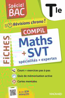 Spécial bac : Compil de Fiches Maths - SVT : Terminale -Tout le programme des 2 spécialités en 120 fiches visuelles (édition 2026)