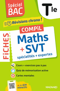Spécial bac : Compil de Fiches Maths - SVT : Terminale -Tout le programme des 2 spécialités en 120 fiches visuelles (édition 2026)