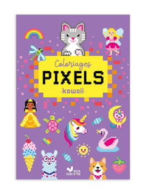 Coloriages pixels kawaii