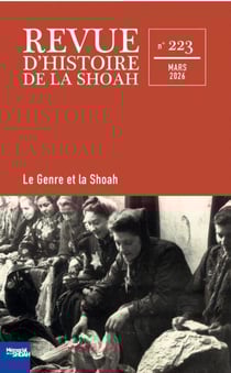 Revue d'histoire de la Shoah n.223 : Le Genre et la Shoah