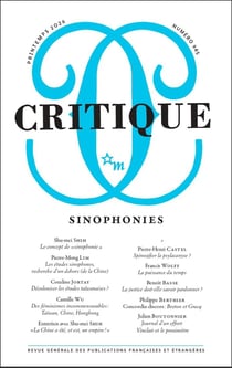 Revue Critique n.945 : Sinophonies