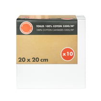 Lot économique de 10 châssis Monali - 20 x 20 cm - Toile coton