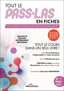 Tout le PASS & LAS en fiches - Tout le tronc commun du parcours Acces Santé - Tout le cours en un seul livre ! (édition 2026/2027)