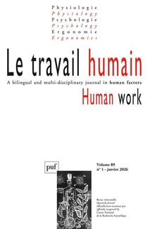 Revue Le travail humain n.89