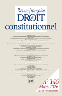 Revue française de droit constitutionnel n.145 (édition 2026)