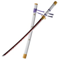 Katana décoratif en bambou inspiré du Enma de Roronoa Zoro - One Piece - Version blanche
