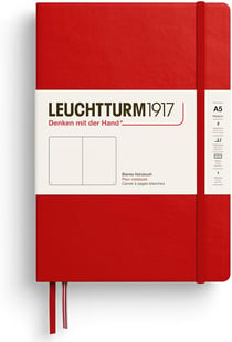 Carnet Leuchtturm1917 - Cerise - A5 14,5 x 21 cm - Notebook 411 - 251 pages uni