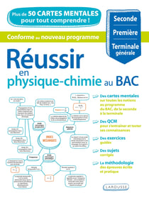 Réussir en physique-chimie au bac - 2de, 1re, Terminale générale - Plus de 50 cartes mentales pour tout comprendre !