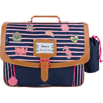 Cartable Tann's x Armor Lux - Bleu Marine - Océane - 2 compartiments