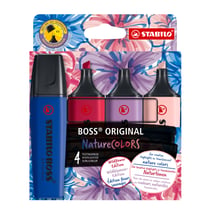 Lot de 4 surligneurs STABILO - Nature Colors - BOSS ORIGINAL Wildflower Edition
