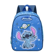 Sac à dos maternelle La Plume Dorée - Bleu - Stitch - 1 compartiment