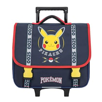 Cartable à roulettes La Plume Dorée - Pokémon - 2 compartiments