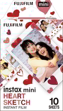 Film pour Instax mini FujiFilm - Monopack Coeur