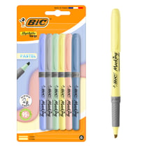 Lot de 6 surligneurs pointe moyenne - BIC - Pastel - Grip