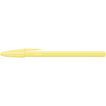 Stylo bille BIC - Cristal Pastel jaune - Bleu - Pointe moyenne