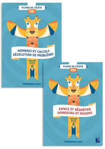 Totem : Mathématiques - CE1 - Fichier de l'élève en 2 volumes : Numération + Géométrie