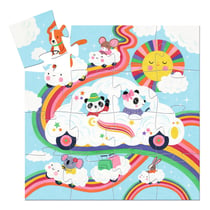 Puzzle 16 pièces - Voiture nuage - Djeco