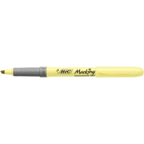 Surligneur pointe moyenne - BIC - Jaune - Pastel Grip