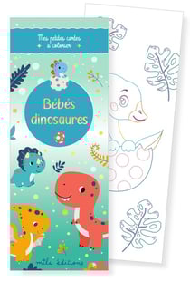 Bébés dinosaures - Mes petites cartes à colorier