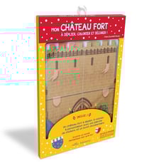 Pochette - mon chateau fort a deplier, colorier et decorer ! - avec un depliant a completer, une pla