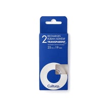 Lot 2 rubans adhésifs Cultura - Transparent - 25 m x 19 mm