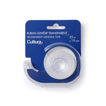 Dévidoir ruban adhésif Cultura - Transparent - 25 m x 19 mm