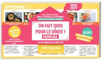 Bloc On fait quoi pour le diner ? 12 mois, septembre 2026-août 2027
