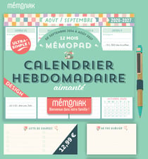 Mémopad : Calendrier hebdomadaire aimanté : De septembre à août (édition 2026/2027)