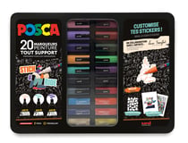 Mallette en métal 20 marqueurs pointes multiples + stickers - Posca - Stick & Ride