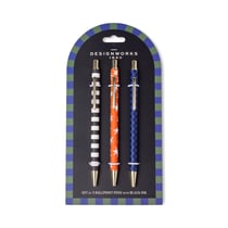 Lot de 3 stylos Designworks - Stripe Star Check