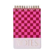Bloc-notes Designworks - XL - Carreaux rose