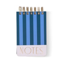 Bloc notes - Spiral - Rayures épaisses bleues