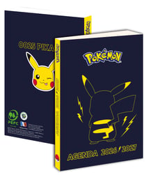 Agenda scolaire journalier 2026/2027 La plume dorée - 12 x 17 cm - Pokemon