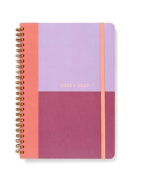 Agenda scolaire semainier 2026/2027 Lett's - A5 - Raspberry