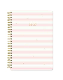 Agenda scolaire semainier 2026/2027 Lett's - Rose - A5 - Stripes