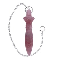 Pendule égyptien Thot gravé - Quartz rose