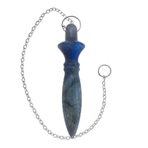 Pendule égyptien Thot gravé - Labradorite