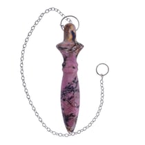 Pendule égyptien Thot gravé - Rhodonite