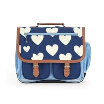 Cartable Cultura - coeur bleu - 4 compartiments 