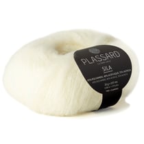 Pelote de fil à tricoter - Plassard - Sila - Blanc optique 001