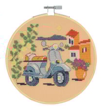 Kit point de croix D.M.C - La Vespa bleue