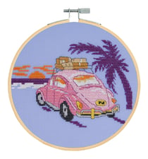 Kit point de croix D.M.C - La Coccinelle rose