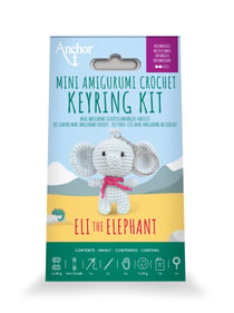 Mini porté-clés Amigurumi Anchor - Éléphant